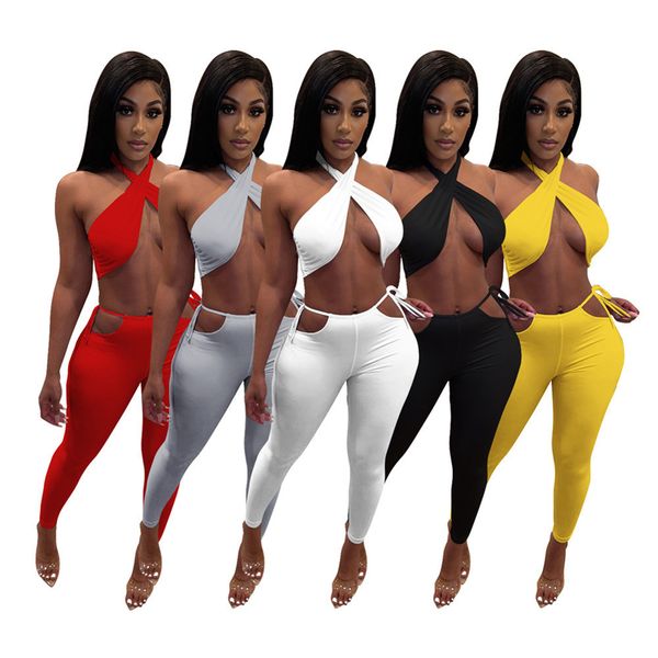 women designer clothing new tracksuits slim solid colour halter casual fashion two piece pants suit outfits, Gray
women designer clothing new tracksuits slim solid colour halter casual fashion two piece pants suit outfits, Gray