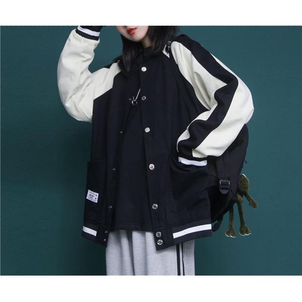 women's jackets baseball uniform ladies loose short jacket student tide brand 2021 spring korean version of the high street cardigan to, Black;brown
women's jackets baseball uniform ladies loose short jacket student tide brand 2021 spring korean version of the high street cardigan to, Black;brown