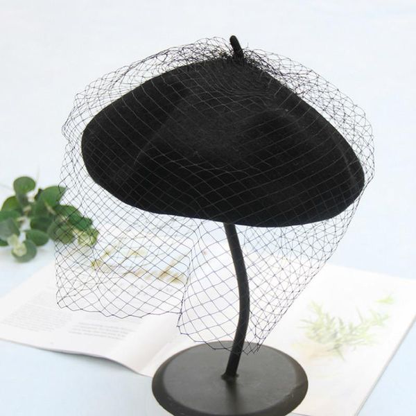 stingy brim hats fashion beret female french hat plaid wool with veil for wedding party tweed mesh cap, Blue;gray
stingy brim hats fashion beret female french hat plaid wool with veil for wedding party tweed mesh cap, Blue;gray