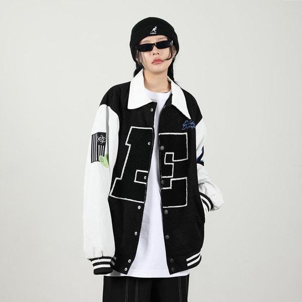 women's jackets streetwear oversized jacket towel embroidered stitching pilot baseball uniform hip hop women colorblock leather, Black;brown
women's jackets streetwear oversized jacket towel embroidered stitching pilot baseball uniform hip hop women colorblock leather, Black;brown