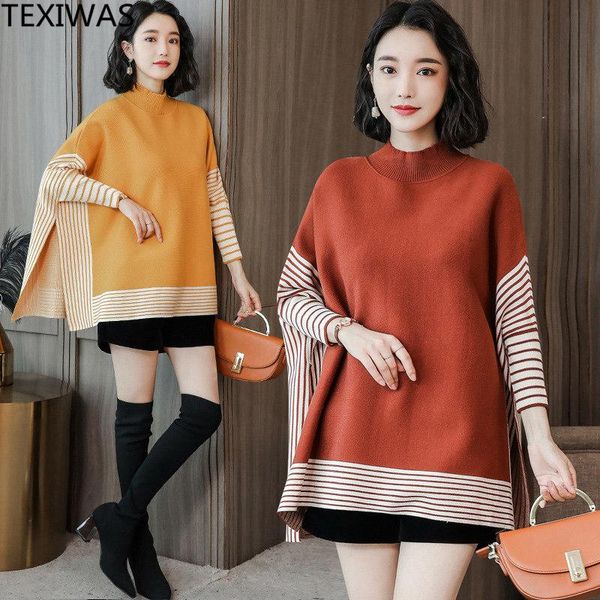 women's sweaters texiwas winter split cloak sweater pullover women fashion loose irregular batwing sleeve female turtleneck knit coat t, White;black
women's sweaters texiwas winter split cloak sweater pullover women fashion loose irregular batwing sleeve female turtleneck knit coat t, White;black