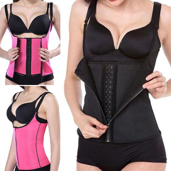 women's shapers women abdomen slimming underwear waist trainer corset adjustable belts stringer vest zipper hooks slim body shaper gird, Black;white
women's shapers women abdomen slimming underwear waist trainer corset adjustable belts stringer vest zipper hooks slim body shaper gird, Black;white
