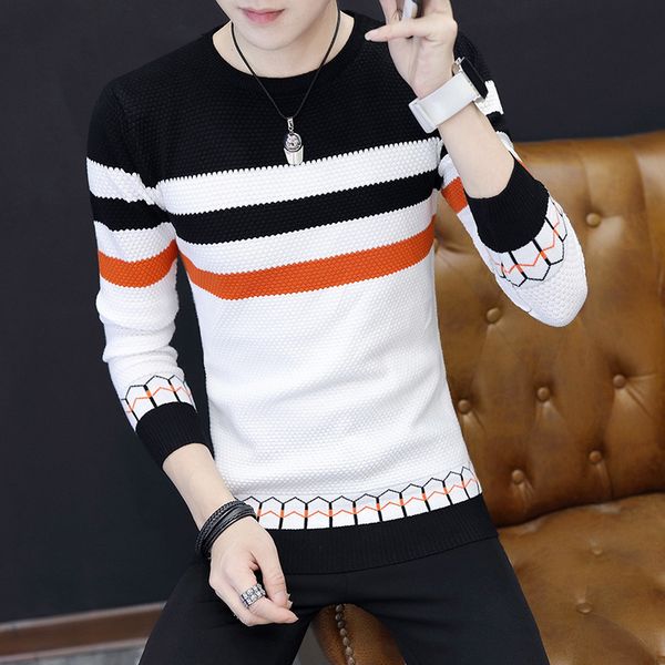 mens classic simplicity pullover o-neck sweater men long sleeves grey black teenagers sweaters, White;black
mens classic simplicity pullover o-neck sweater men long sleeves grey black teenagers sweaters, White;black