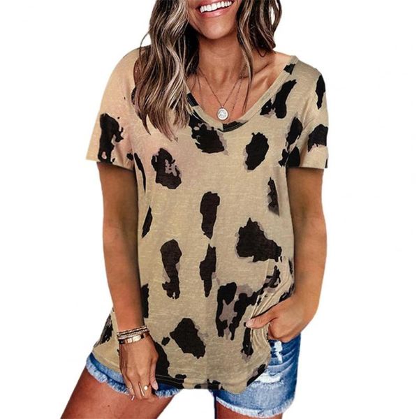 women's t-shirt summer leopard round collar women t-shirts short sleeve loose casual soft tee shirts female clothing plus size, White
women's t-shirt summer leopard round collar women t-shirts short sleeve loose casual soft tee shirts female clothing plus size, White