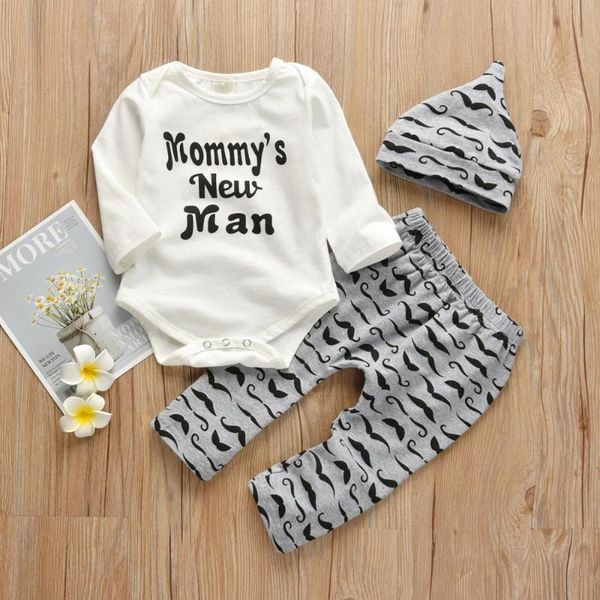 clothing sets born infant baby boy clothes outfit set cotton long sleeve letter mommy's man bodysuits and moustache pants hat, White
clothing sets born infant baby boy clothes outfit set cotton long sleeve letter mommy's man bodysuits and moustache pants hat, White