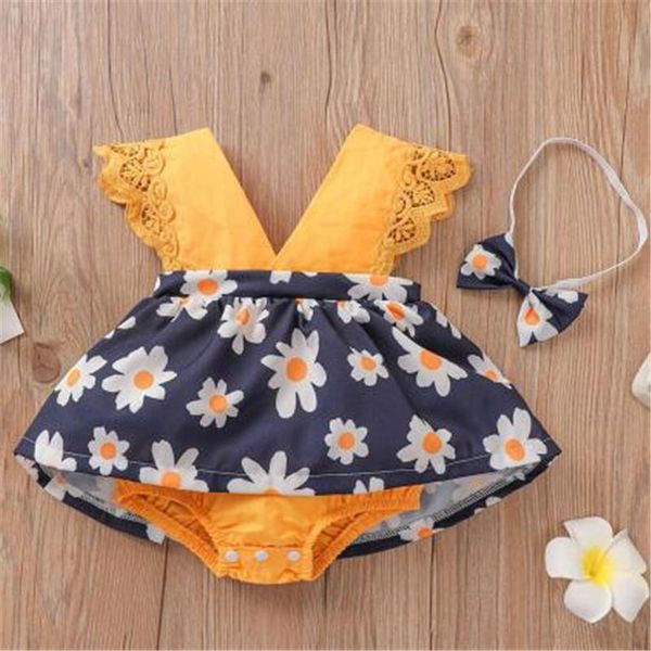0-12m baby children girl 2pcs toddlers summer outfits, casual splicing floral print v-neck lace sleeves dress rompers + headband clothing se, White
0-12m baby children girl 2pcs toddlers summer outfits, casual splicing floral print v-neck lace sleeves dress rompers + headband clothing se, White