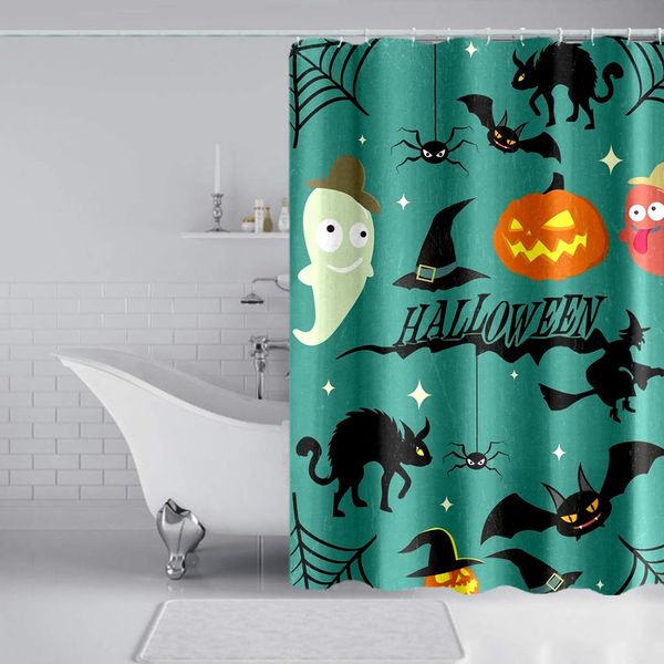 spider web shower curtain, halloween cartoon bat ghost black cat and witch holiday decoration design, cloth fabric bathroom
spider web shower curtain, halloween cartoon bat ghost black cat and witch holiday decoration design, cloth fabric bathroom