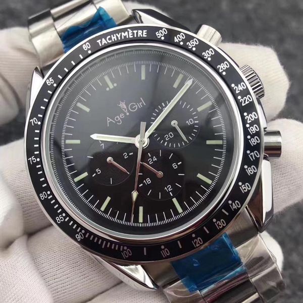 classic men automatic mechanical watches speed luminous black ceramic bezel crystal sapphire dard side of the moon 44mm wristwatches, Slivery;brown
classic men automatic mechanical watches speed luminous black ceramic bezel crystal sapphire dard side of the moon 44mm wristwatches, Slivery;brown