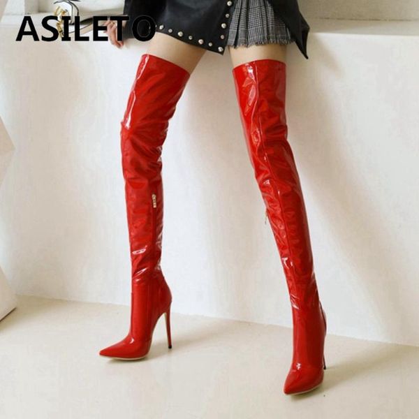 boots asileto luxury party over knee high patent leather zipper pointed toe 12cm stileeto heel ladies plus size 49 s2463, Black
boots asileto luxury party over knee high patent leather zipper pointed toe 12cm stileeto heel ladies plus size 49 s2463, Black