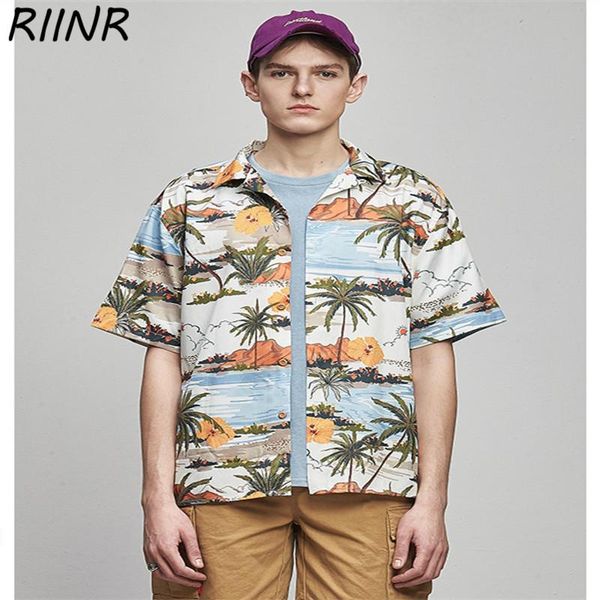 riinr spring/summer 2021 trend overside beach print loose men's short-sleeved shirt s-l casual shirts, White;black
riinr spring/summer 2021 trend overside beach print loose men's short-sleeved shirt s-l casual shirts, White;black