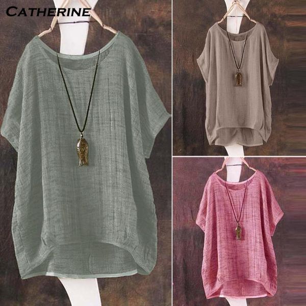 fashion 2021 celmia casual bat sleeve loose blouse women summer solid tunic baggy work office shirts plus size tee women's blouses &, White
fashion 2021 celmia casual bat sleeve loose blouse women summer solid tunic baggy work office shirts plus size tee women's blouses &, White