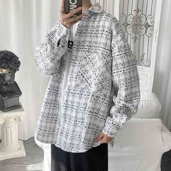 men's jackets spring and autumn plaid shirt korean fashion loose casual jacket harajuku streetwear retro long-sleeved h8tt, Black;brown
men's jackets spring and autumn plaid shirt korean fashion loose casual jacket harajuku streetwear retro long-sleeved h8tt, Black;brown
