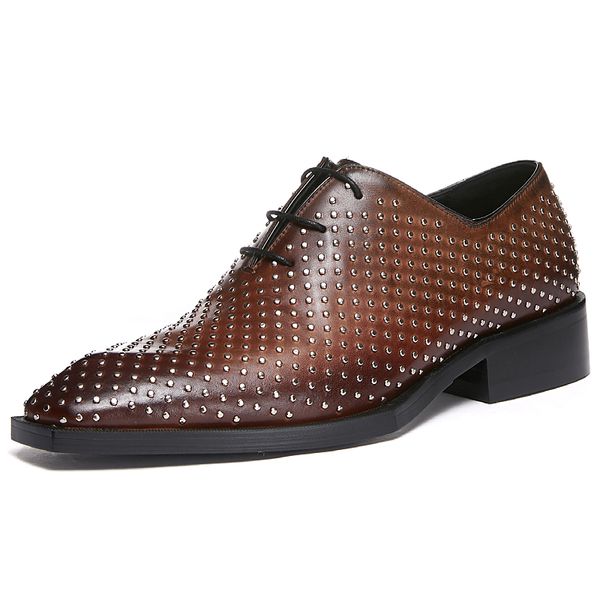 vintage style handmade rivets formal suit dress shoes full grain leather mens grogue office flats shoes, Black
vintage style handmade rivets formal suit dress shoes full grain leather mens grogue office flats shoes, Black