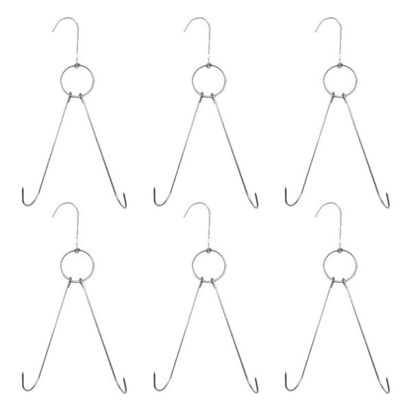 hooks & rails 6pcs stainless steel double drying roast duck hook bacon hanger grill hanging rack (3.5cm diameter 24.5cm length)
hooks & rails 6pcs stainless steel double drying roast duck hook bacon hanger grill hanging rack (3.5cm diameter 24.5cm length)