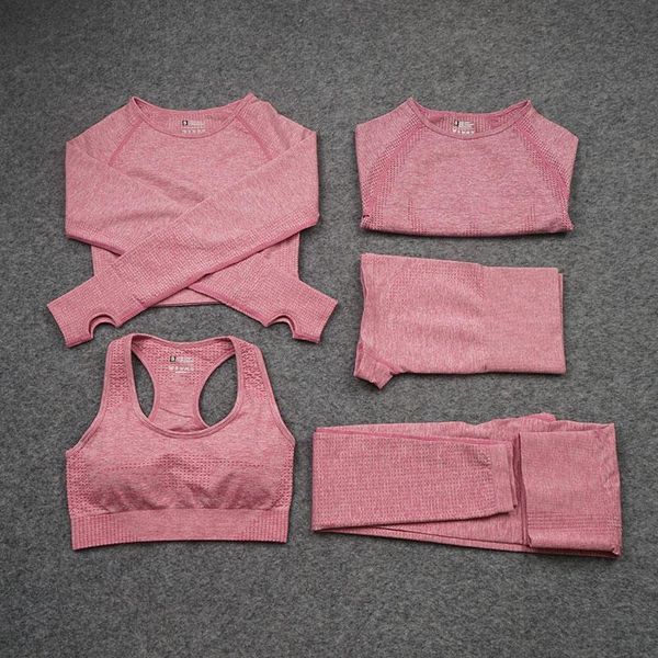 2/3/5pcs seamless women high waist leggings yoga set workout sportswear fitness long sleeve crop sports suits gym clothing outfits, White;red
2/3/5pcs seamless women high waist leggings yoga set workout sportswear fitness long sleeve crop sports suits gym clothing outfits, White;red