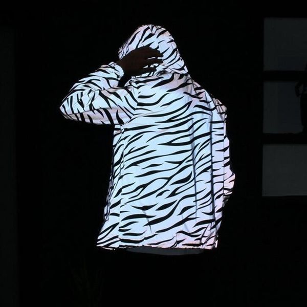 men's jackets nice men jacket hip hop windbreaker reflective zebra stripe fluorescent coat hooded couples thin hoodie cardigan, Black;brown
men's jackets nice men jacket hip hop windbreaker reflective zebra stripe fluorescent coat hooded couples thin hoodie cardigan, Black;brown