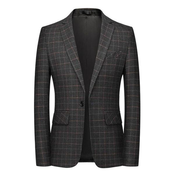men's suits & blazers single suit korean youth fashion casual business plaid one button jacket robe de soirée mariage men clothing, White;black
men's suits & blazers single suit korean youth fashion casual business plaid one button jacket robe de soirée mariage men clothing, White;black