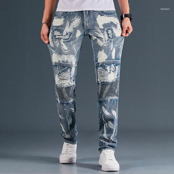 arrival mens skinny elastic slim straight biker jeans male denim cotton pants vaqueros hombre paint stretch trousers1, Blue
arrival mens skinny elastic slim straight biker jeans male denim cotton pants vaqueros hombre paint stretch trousers1, Blue