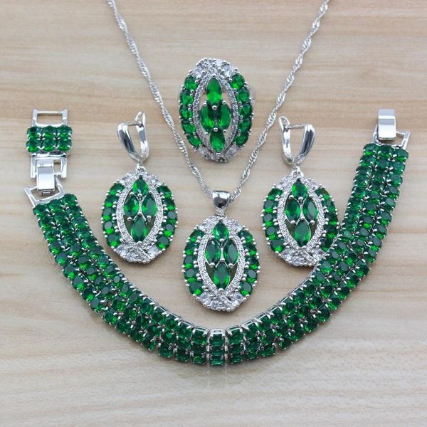 earrings & necklace 11.11 exclusive silver color with natural stone cz green jewelry sets for women trendy costume separate box
earrings & necklace 11.11 exclusive silver color with natural stone cz green jewelry sets for women trendy costume separate box