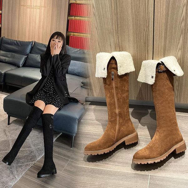 2021 new arrival women boots med heels round toe winter boots black brown color keep warm over the knee1
2021 new arrival women boots med heels round toe winter boots black brown color keep warm over the knee1