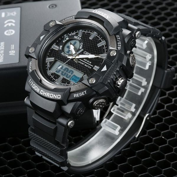 wristwatches 2021 ohsen digital led men fashion watch 50m waterproof black outdoor sport army silicone strap wristwatch relogio masculino, Slivery;brown
wristwatches 2021 ohsen digital led men fashion watch 50m waterproof black outdoor sport army silicone strap wristwatch relogio masculino, Slivery;brown