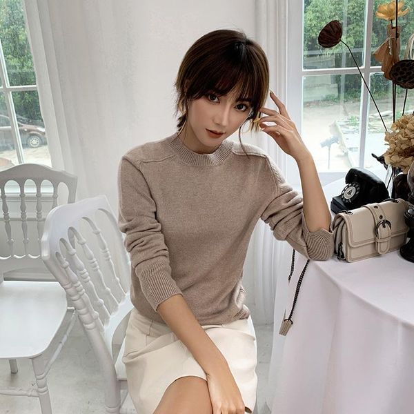 women's sweaters bareskiy2021 sweater female autumn and winter o-collar cashmere solid color regular loose long-sleeved shirt, White;black
women's sweaters bareskiy2021 sweater female autumn and winter o-collar cashmere solid color regular loose long-sleeved shirt, White;black