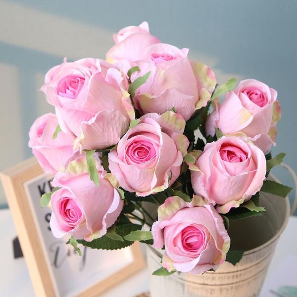 rose pink silk bouquet artificial flowers diy bride wedding home decoration fake decorative & wreaths
rose pink silk bouquet artificial flowers diy bride wedding home decoration fake decorative & wreaths