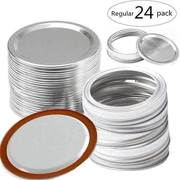 24pcs/set metal tinplate canning lids regular mouth for mason jar yogurt storage anti-rust 70mm kitchen & organization
24pcs/set metal tinplate canning lids regular mouth for mason jar yogurt storage anti-rust 70mm kitchen & organization
