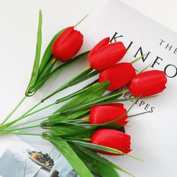 decorative flowers & wreaths artificial 1pc 6 fork heads simulation tulips silk home party diy room garden wedding decoration1
decorative flowers & wreaths artificial 1pc 6 fork heads simulation tulips silk home party diy room garden wedding decoration1