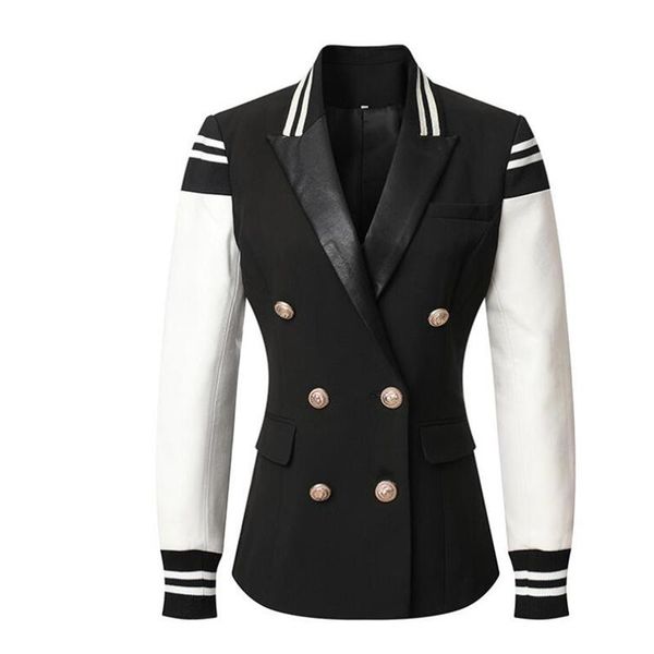 men's jackets autumn winter womens coats style european fashion contrast leather stitching double-breasted college student clothes, Black;brown
men's jackets autumn winter womens coats style european fashion contrast leather stitching double-breasted college student clothes, Black;brown