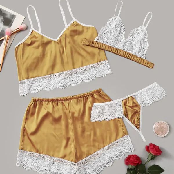 yellow shorts suit underwear woman lingeries set mature lace silk cotton light slips bikini four in one designer recommendation small fresh, Red;black
yellow shorts suit underwear woman lingeries set mature lace silk cotton light slips bikini four in one designer recommendation small fresh, Red;black