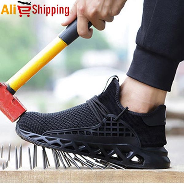 boots men's safety shoes steel toe fashion work breathable hiking outdoor lightweight, Black
boots men's safety shoes steel toe fashion work breathable hiking outdoor lightweight, Black