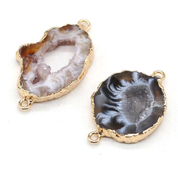 charms fashion irregular connector high-quality natural stone agate pendant for jewelry making diy necklace earrings accessories, Bronze;silver
charms fashion irregular connector high-quality natural stone agate pendant for jewelry making diy necklace earrings accessories, Bronze;silver