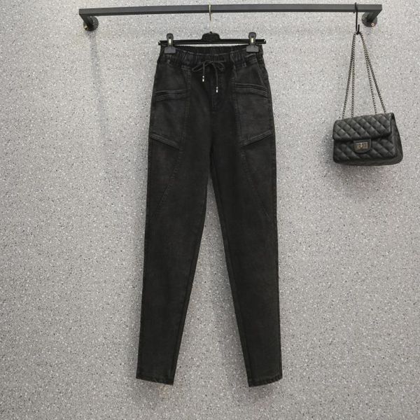 women's pants & capris streetwear high waist harem women casual joggers black loose female trousers plus size stretch ladies denim, Black;white
women's pants & capris streetwear high waist harem women casual joggers black loose female trousers plus size stretch ladies denim, Black;white