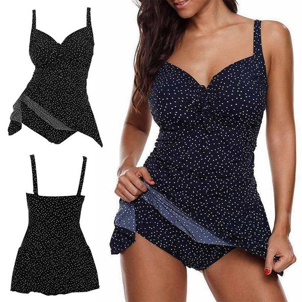 women's swimwear plus size 5xl two-piece tankini dress women swimsuit bikini dot print bathing suit female swimming beachwear, White;black
women's swimwear plus size 5xl two-piece tankini dress women swimsuit bikini dot print bathing suit female swimming beachwear, White;black