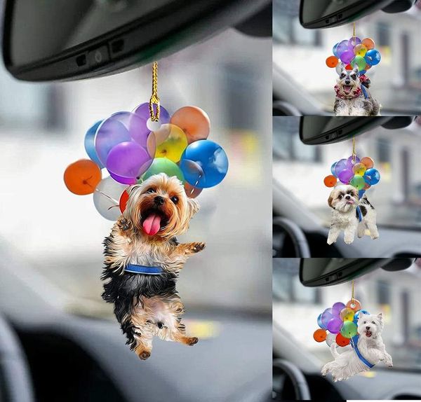 party favor acrylic car hanging ornament cute dog keychain pendant with colorful balloon gift happy mood
party favor acrylic car hanging ornament cute dog keychain pendant with colorful balloon gift happy mood