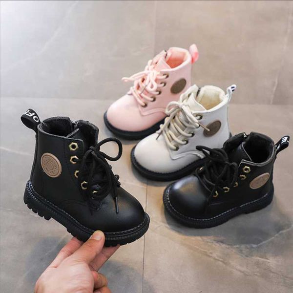 girl' boots 2021 autumn/winter fashion little girl plus fleece children' british leather baby, Black;grey
girl' boots 2021 autumn/winter fashion little girl plus fleece children' british leather baby, Black;grey