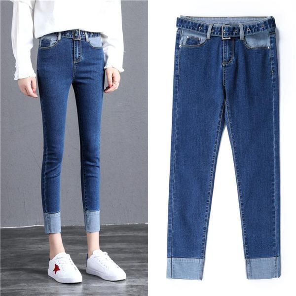 women's jeans fashion for women high waist patchwork elastic ankle length casual denim pencil pants skinny female trousers stretch, Blue
women's jeans fashion for women high waist patchwork elastic ankle length casual denim pencil pants skinny female trousers stretch, Blue