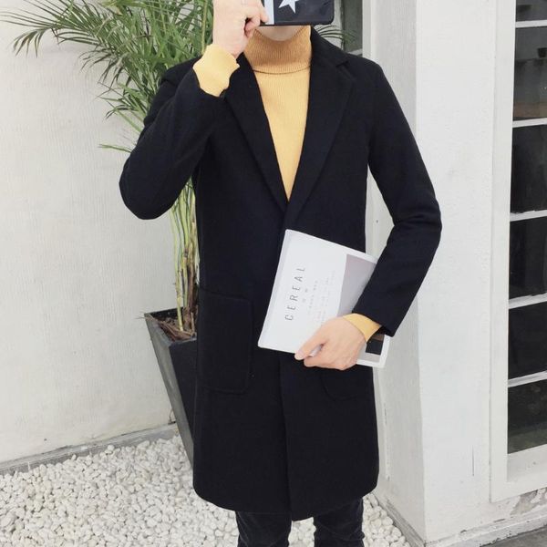autumn winter men business casual long woolen trench coat wool & blends young, Tan;black
autumn winter men business casual long woolen trench coat wool & blends young, Tan;black