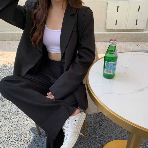 hzirip black retro all match ol solid women blazers+ elegant loose vintage straight trouser suits 2 piece sets 210930, White
hzirip black retro all match ol solid women blazers+ elegant loose vintage straight trouser suits 2 piece sets 210930, White