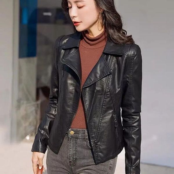 spring autumn motorcycle large size 5xl women leather jackets turn-down collar zipper black moto biker jacket female coat women's & fau
spring autumn motorcycle large size 5xl women leather jackets turn-down collar zipper black moto biker jacket female coat women's & fau