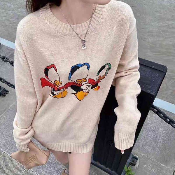 design high version 21 autumn winter tide br three ducklings embroidered sweaters are casual, loose, comfortable and natural, White
design high version 21 autumn winter tide br three ducklings embroidered sweaters are casual, loose, comfortable and natural, White