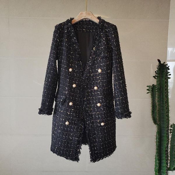 luxury quality 2021 winter fashion women's long sleeves double-breasted woolen tweed tassel jacket female coat jackets a4357 wool & ble, Black
luxury quality 2021 winter fashion women's long sleeves double-breasted woolen tweed tassel jacket female coat jackets a4357 wool & ble, Black