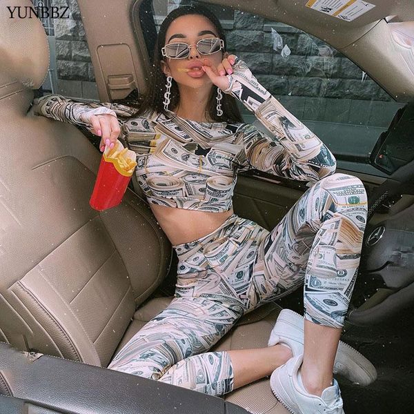 women's two piece pants yunbbz dollar print set sweatsuits for women fall long sleeve crop high waist legging tracksuit workout, White
women's two piece pants yunbbz dollar print set sweatsuits for women fall long sleeve crop high waist legging tracksuit workout, White