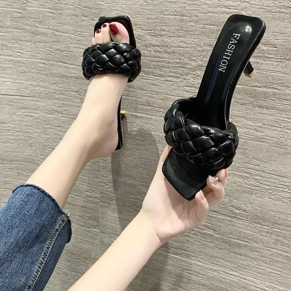 slippers square toe sandals stiletto heels fashion womens shoes 2021 breathable suit female beige slip-on loafers summer women's luxury, Black
slippers square toe sandals stiletto heels fashion womens shoes 2021 breathable suit female beige slip-on loafers summer women's luxury, Black