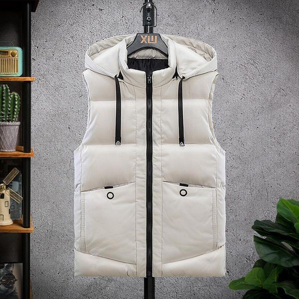 men's vests 2021 autumn and winter trendy stand-up collar waistcoat youth pure color warm keeping hooded vest, Black;white
men's vests 2021 autumn and winter trendy stand-up collar waistcoat youth pure color warm keeping hooded vest, Black;white