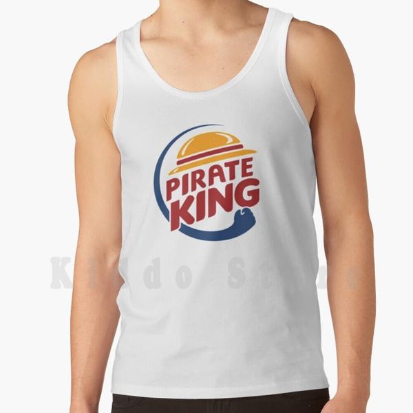 men' tank pirate king x burger vest 100% cotton pirateking burgerking brand diversion humor funny, White;black
men' tank pirate king x burger vest 100% cotton pirateking burgerking brand diversion humor funny, White;black