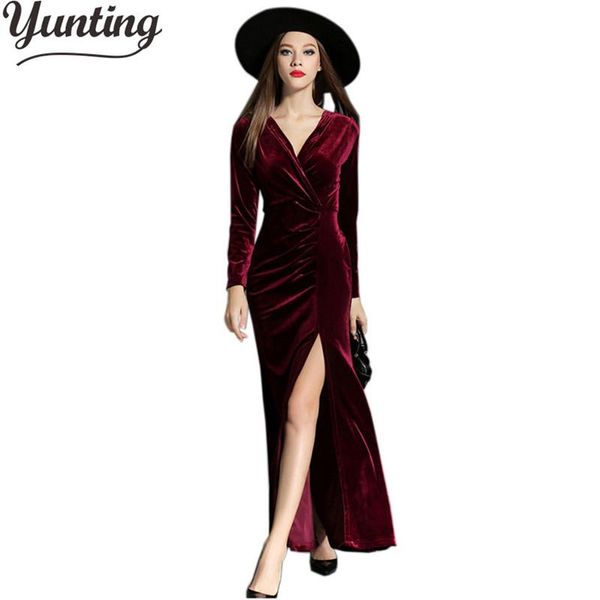 casual dresses 2021 winter party office for women solid long sleeve black bodycon vintage vestidos velvet split sheath dress, Black;gray
casual dresses 2021 winter party office for women solid long sleeve black bodycon vintage vestidos velvet split sheath dress, Black;gray
