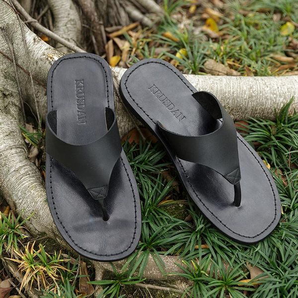 slippers 2021 brand summer men male genuine leather flip flops for man vintage casual beach sandals non-slip zapatos shoes, Black
slippers 2021 brand summer men male genuine leather flip flops for man vintage casual beach sandals non-slip zapatos shoes, Black