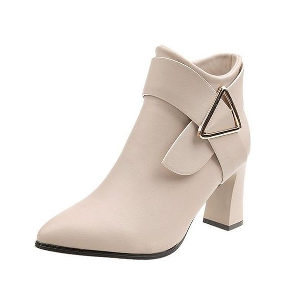 boots fad autumn solid leather winter for women shoes zipper pointed toe square high heels vogue warm, Black
boots fad autumn solid leather winter for women shoes zipper pointed toe square high heels vogue warm, Black